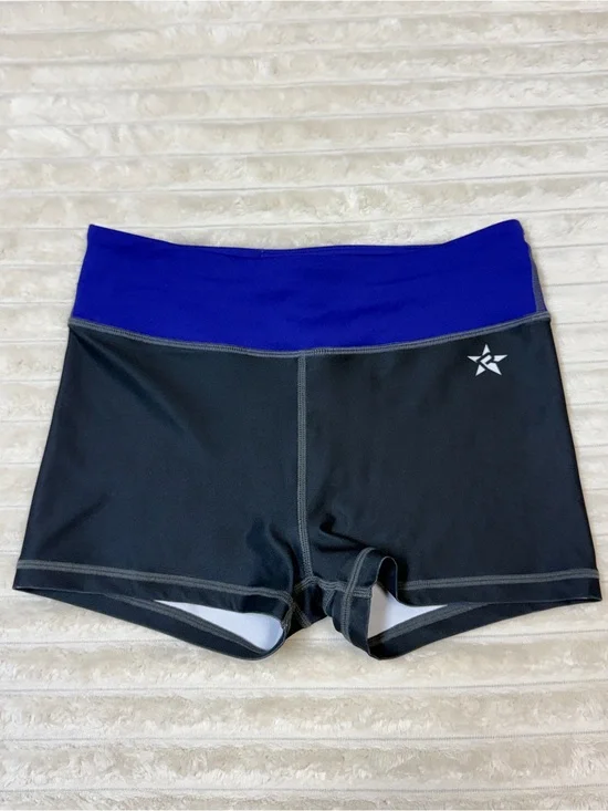 Rebel: Girls Cheer Shorts, Purple / Gray, Size YXL