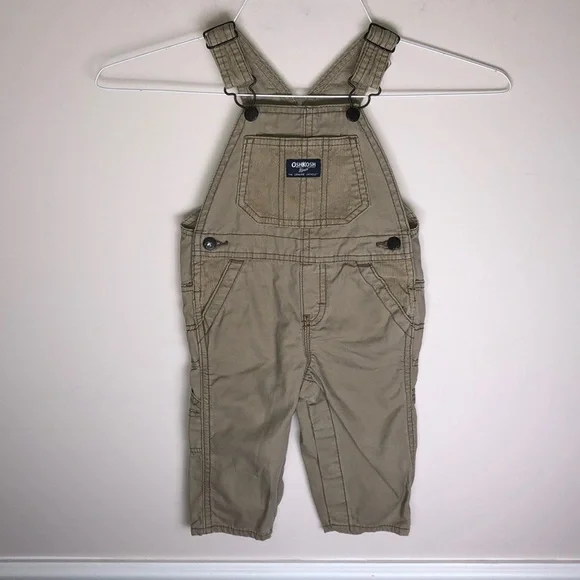 Oshkosh B'Gosh Khaki Overalls 12 months