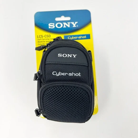 Sony LCS-CSD Cyber-shot Soft Carrying Case Black Nylon Camera Pouch Belt NEW