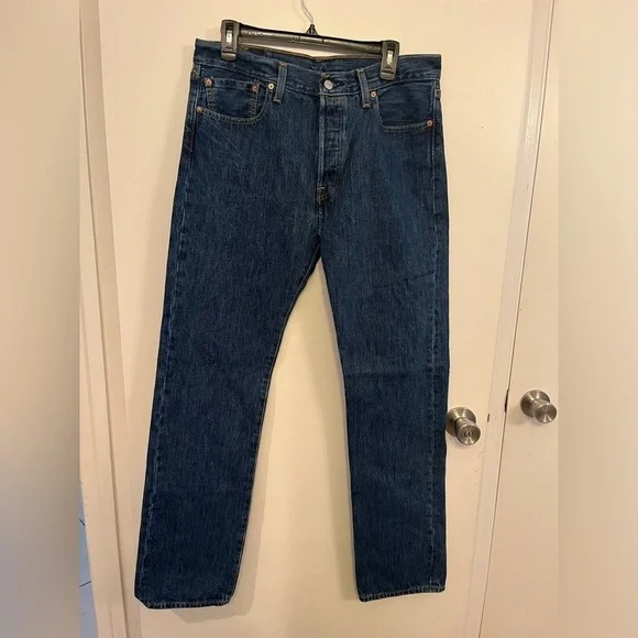 Levi's 501 Classic Blue Jeans, mens, size 33 x 34