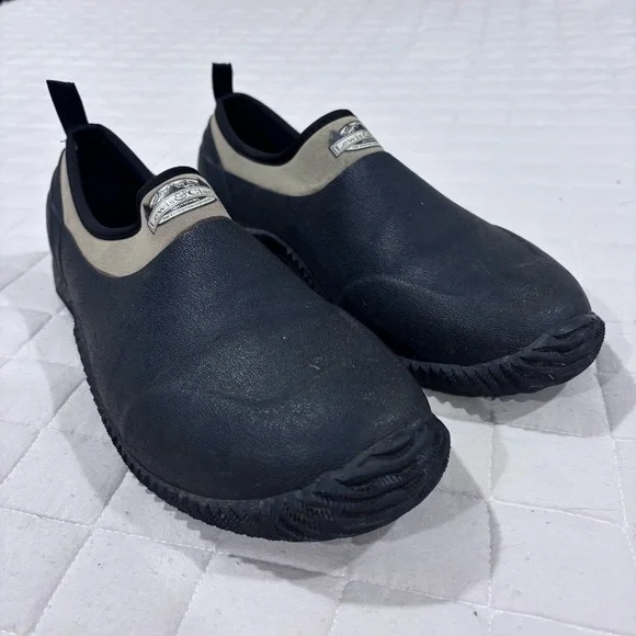 Lewis & Clark Men Slip-On Vulcanized Rubber Boot Khaki Black 11 All Weather Moc