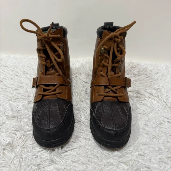 Polo Ralph Lauren Men's Brown and Black Rain Boots Size 7