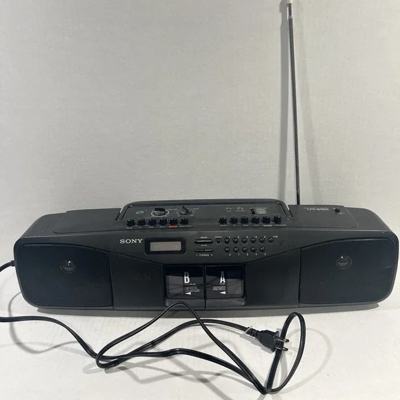 Sony CFS-W504 AM/FM Radio Double Cassette Player-For Parts Or Repair