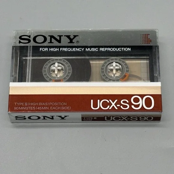 SONY UCX-S 90 Audio Cassette Blank Tape Type II High Bias Made in Japan Vintage