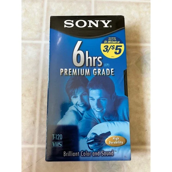 One Sony‎ T120VRH Premium Grade VHS Video Tape New Sealed
