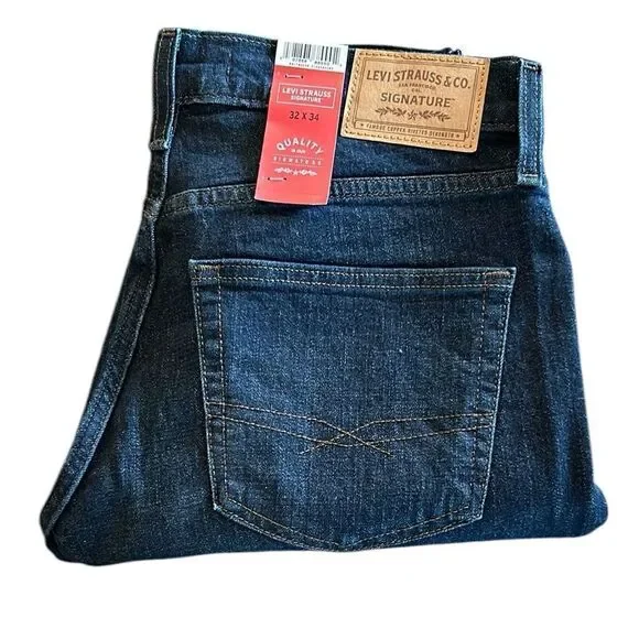 NEW Levi's Signature Men's Slim Darkwash Jeans