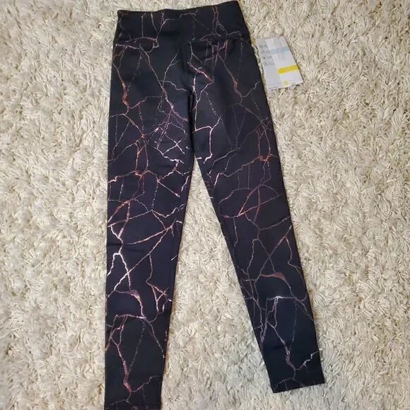 ZELLA Black Glisten Leggings - Sz. Small (7-8)
