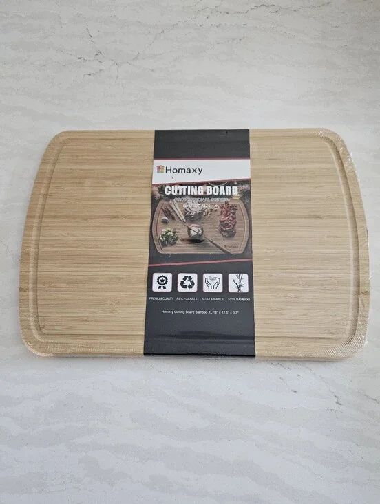 Homaxy Bamboo Cutting Board Natural Light Brown