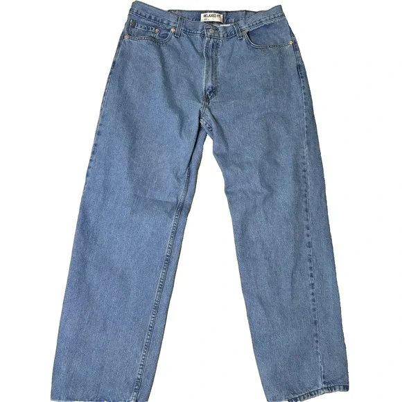 Levi's 550 Jeans, Relaxed‎ Fit, Men's Size 42X34 ( 38X32), Blue Denim