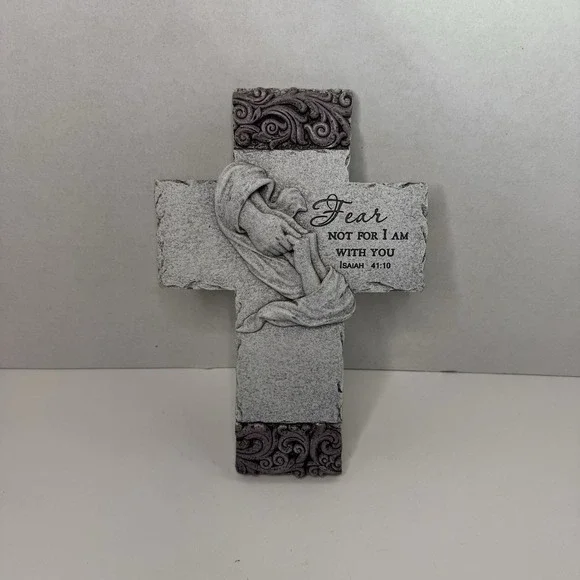 Bible Verse Cross Display Isaiah 41:10 God Jesus Decor I Will Strengthen You