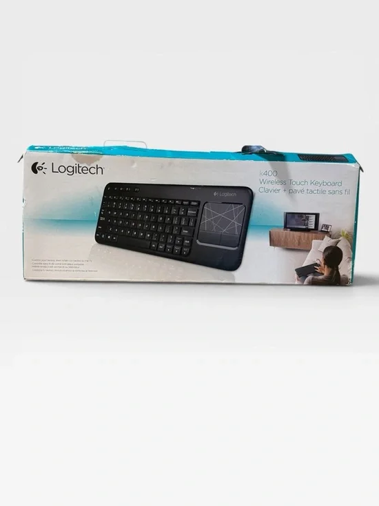 Logitech Black Wireless Keyboard Patterned Touchpad