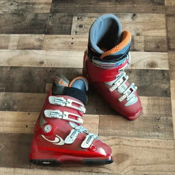 Salomon Red Ski Boots Performance Cross Max Firm 25.5 40 1/3 Mens 7