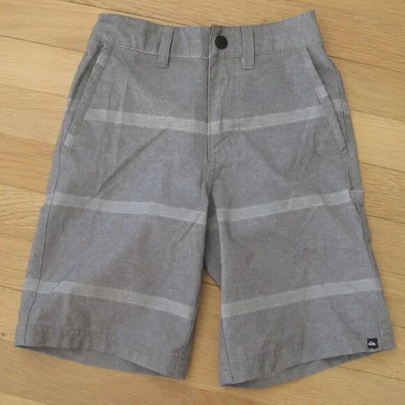 Quicksilver Boys Grey Short Size 7 Golf Outing Summer Strethy Soft