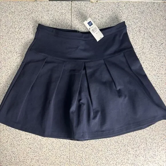 NWT GAP Kids XL Navy Blue Short Skirt Uniform Church Easter 12 New Pleated