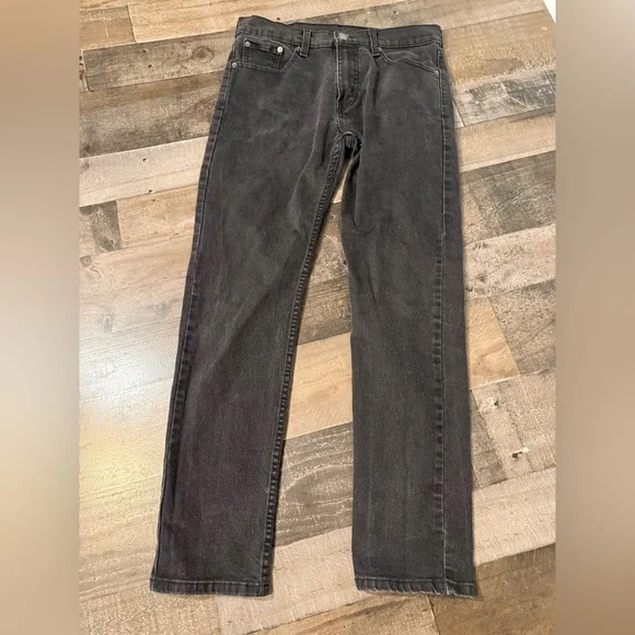 Levi’s‎ 502 Taper Fit Jeans Men’s 30x32 Black Wash Stretch Denim Water<Less