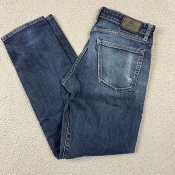 Levi's Made & Crafted Denim‎ Jeans Tack Slim 30x32 Mens Blue Distressed
