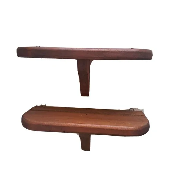 Country Cottage Farmhouse Wood Wall Mount Nick Knack Pair of shelves