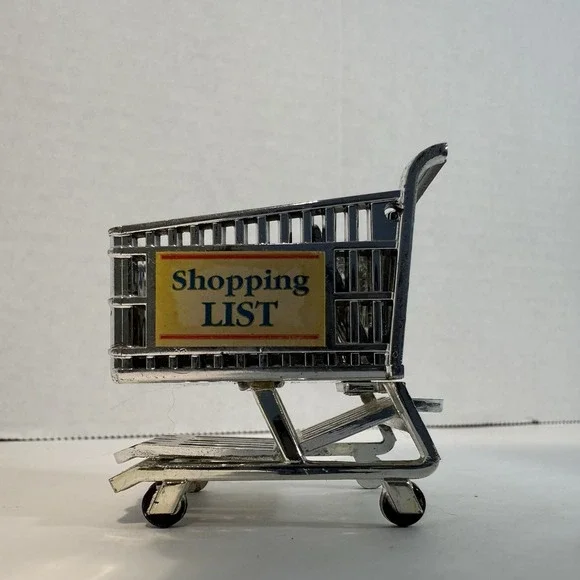 Super Market‎ Shopping Cart Plastic 3-D Vintage Magnet 2 x 2 x 1 inch