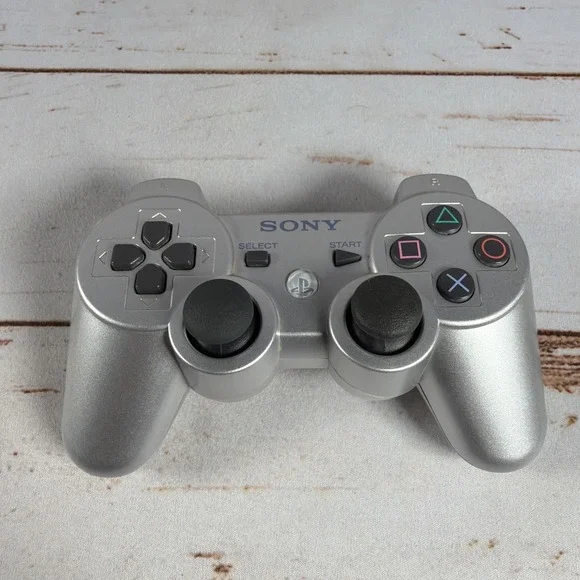 Sony PS3 DualShock 3 Wireless Controller Silver OEM Used No Cable