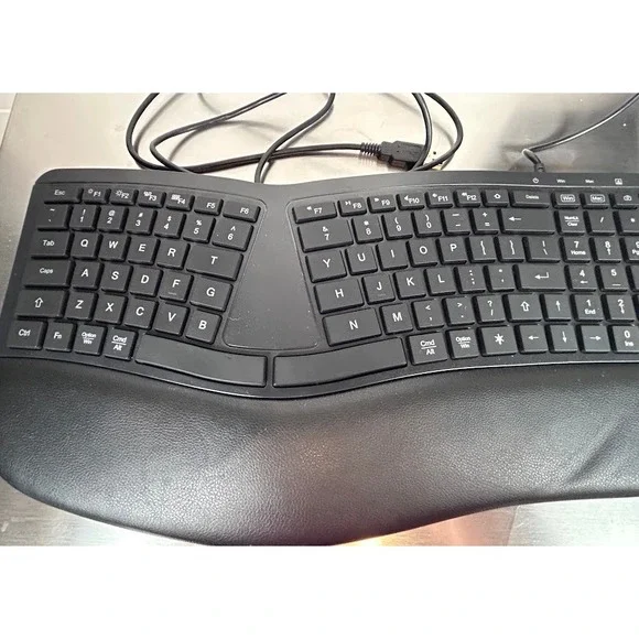 Ergonomic Computer Keyboard USB‎ Wired Black JP-205W