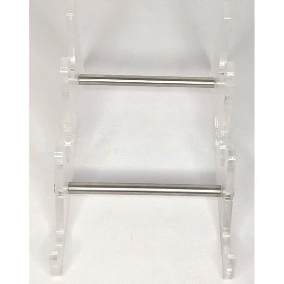 Frosted Acrylic Keyboard Display Stand Holder - Holds 3 Keyboards - Pre-Owned
