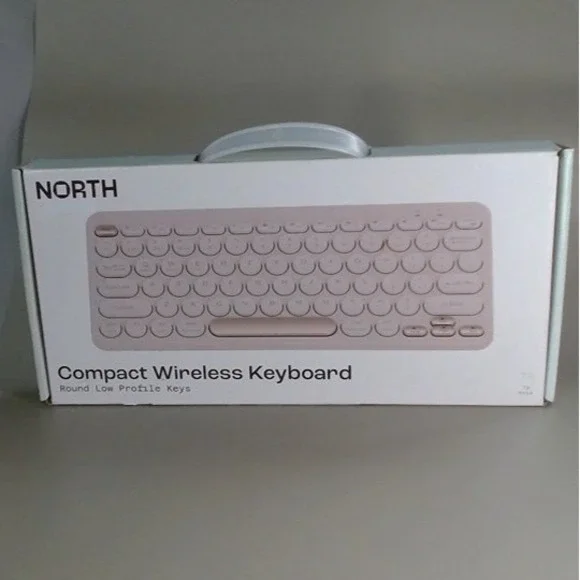 North Compact Wireless Keyboard Bluetooth‎ 2.4GHz Low Profile New