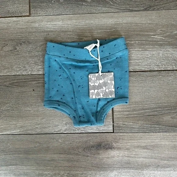 NWT Blue Kate Quinn Ribbed Retro Bloomer With Stars