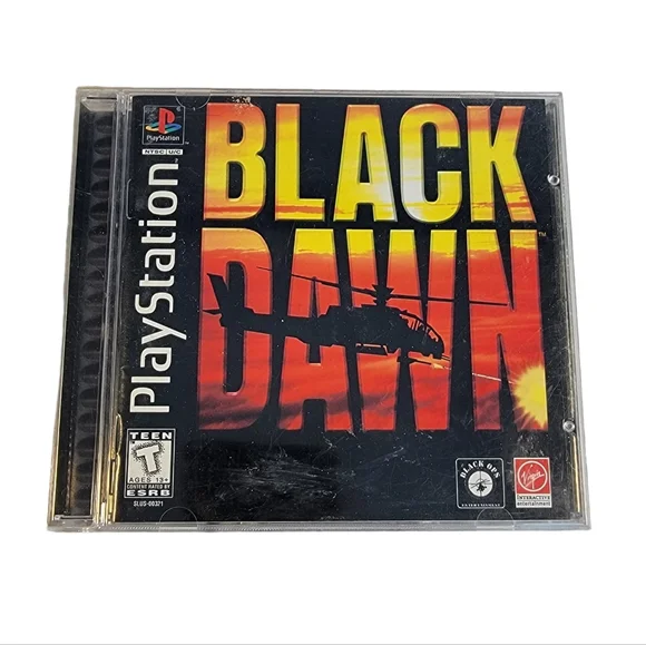 Sony Playstation 1 PS1 Black Dawn Apache Helicopter War Video Game