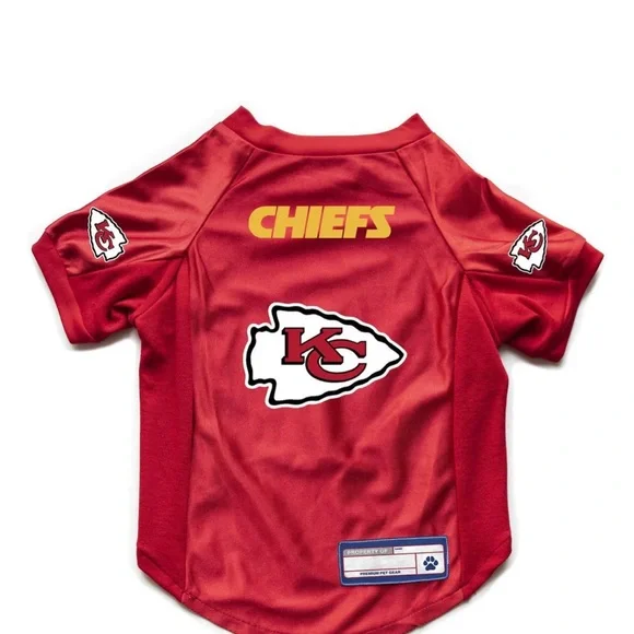 Littlearth NFL Personalized Stretch Dog & Cat Jersey, Kansas City Chiefs, XL