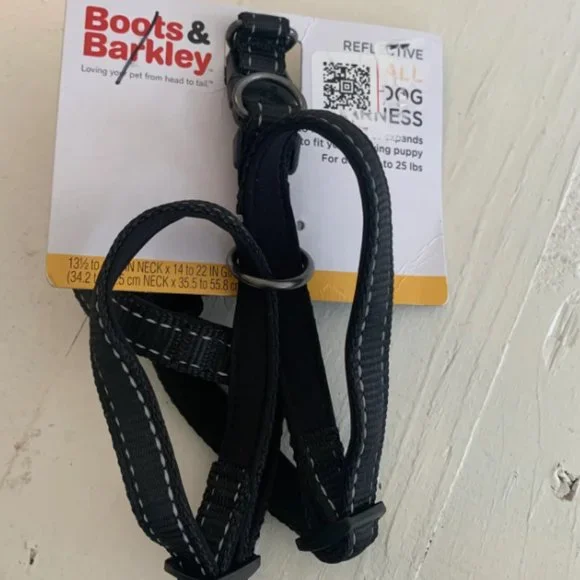 Boots & Barkley black small Dog harness
