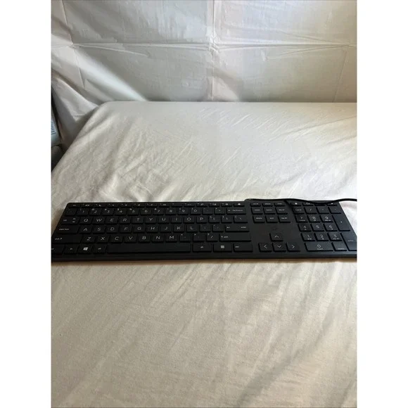 HP Desktop 320K Slim Wired QWERTY Keyboard - Black (L96909-001)