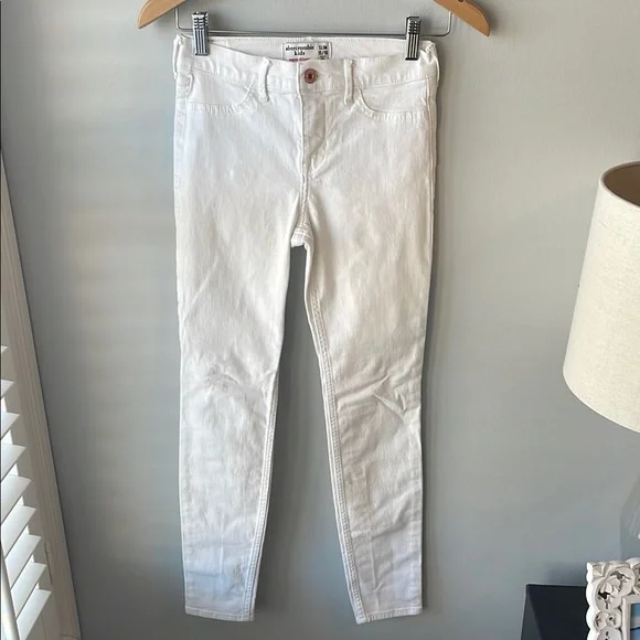 Abercrombie Kids Slim Skinny‎ White Jeans