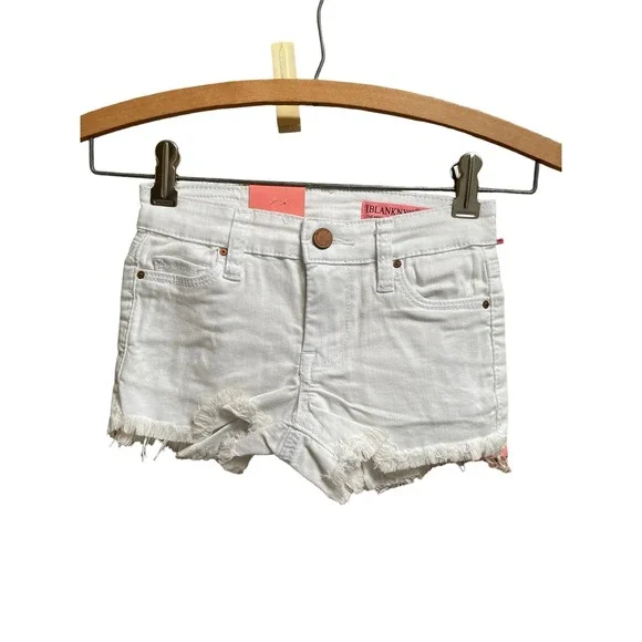 Blank NYC White Denim Jean Shorts Mini Mercer Super Skinny Size‎ 8 Girls