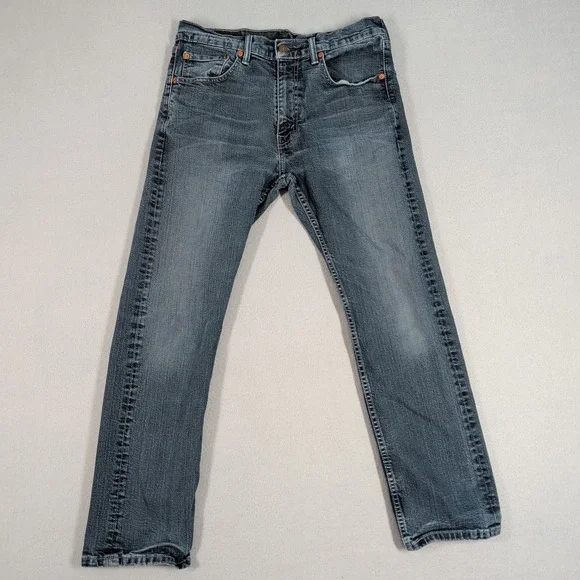Levi's Jeans Mens 32x30 Blue 505 Regular Fit Stretch Denim Casual Workwear Pants
