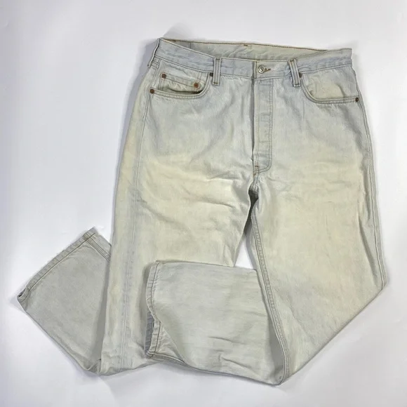 Vintage Levi's 501 Button Fly Light Wash 36x30 Flawed