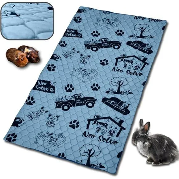 Rabbit Cage Liner 27x55 inch (2x4) - Super Absorbent - Blue Grey