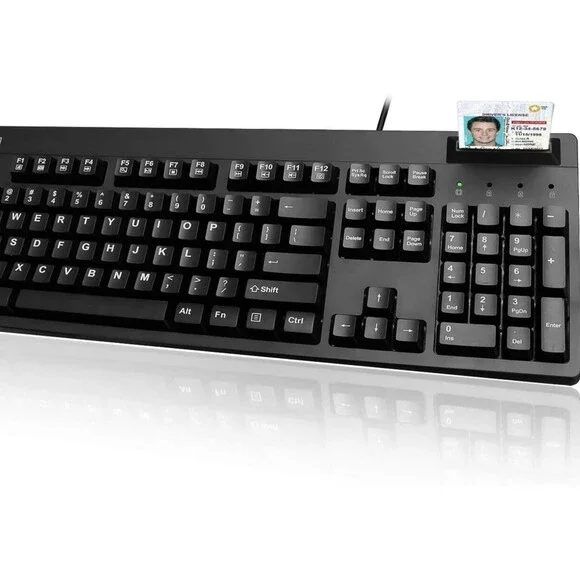 Smartcard Reader Keyboard AKB-630SB-TS Transource TAA Compliant