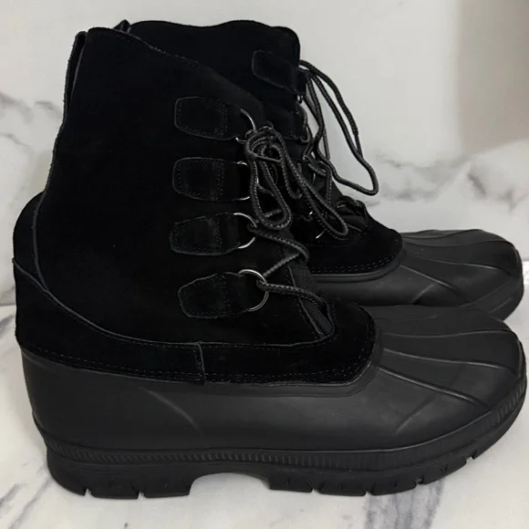 Men's Lands End Expedition Suede Winter Snow Rain Boots, Size 11