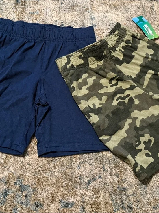 Camo & Navy Kids' Pull-On Shorts - 2-Pack