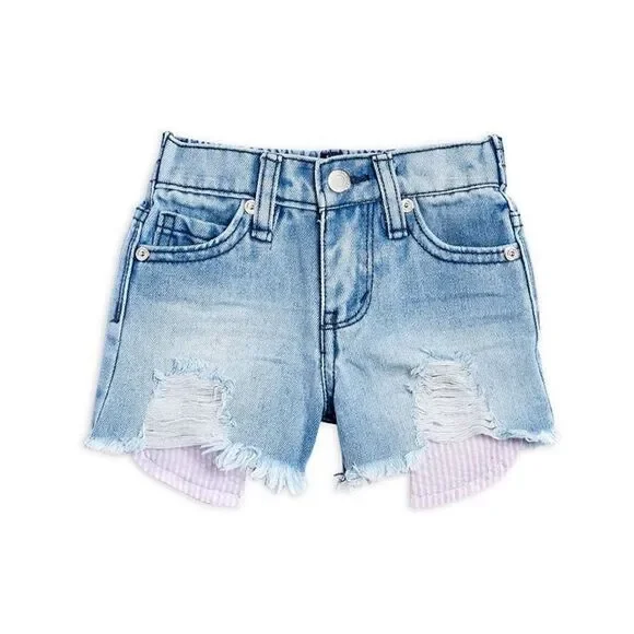 Habitual Kids Girls' Distressed Exposed Pocket Denim Short 16