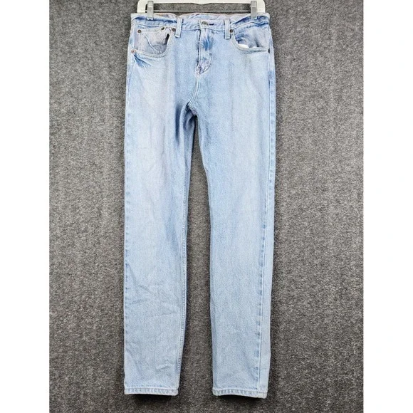 Levi's 512 Slim Taper Jeans Mens 30x32 Light Blue Stretch WaterLess Denim