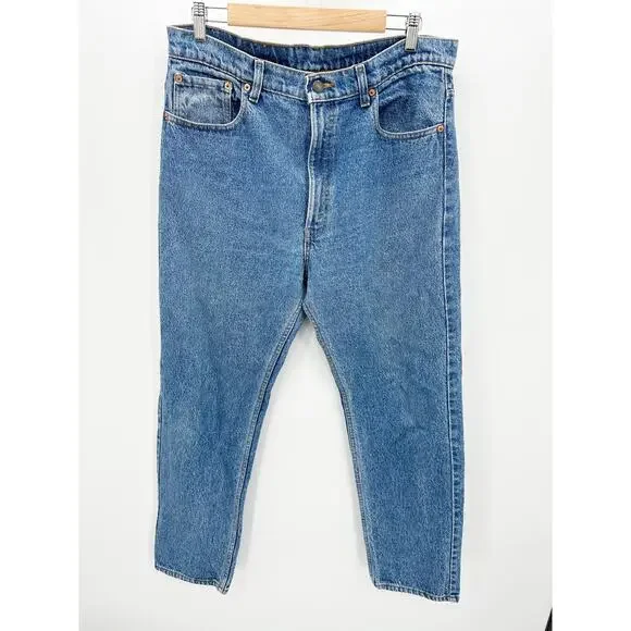Levi's Mens 505 Denim Jeans Size 36x30‎ Light Wash Straight Relaxed Fit