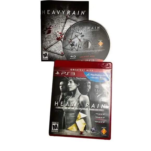 Heavy Rain Director's Cut Greatest Hits‎ Sony PlayStation 3 PS3 Game Case Manual