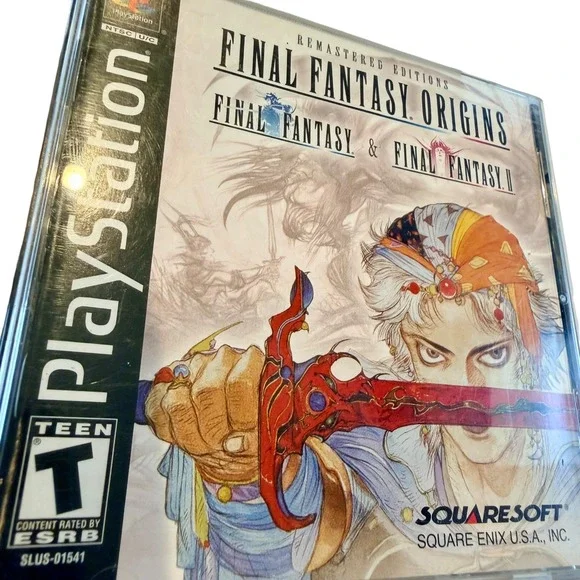 Sony PlayStation Final Fantasy Origins I & II Remastered RPG PS1 Game Good