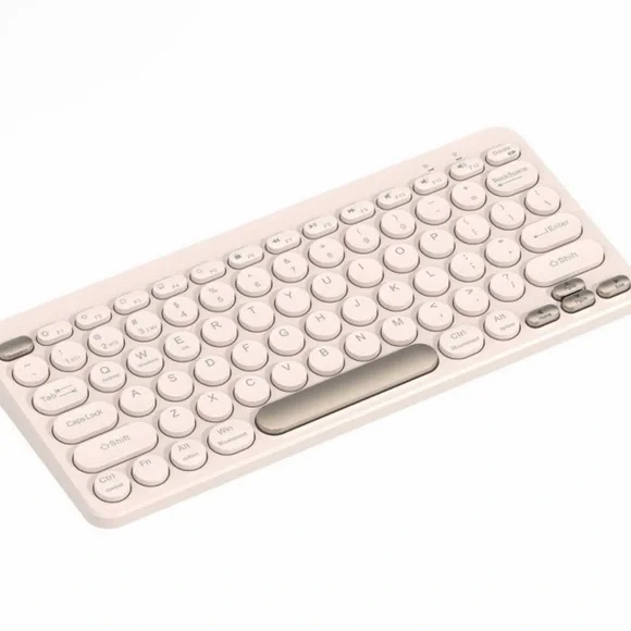 North Compact Round Key Wireless Keyboard - Beige NIB (box damaged)