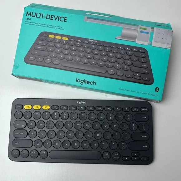 Logitech K380 Multi-Device Bluetooth Wireless Keyboard Black OPEN BOX, NEW
