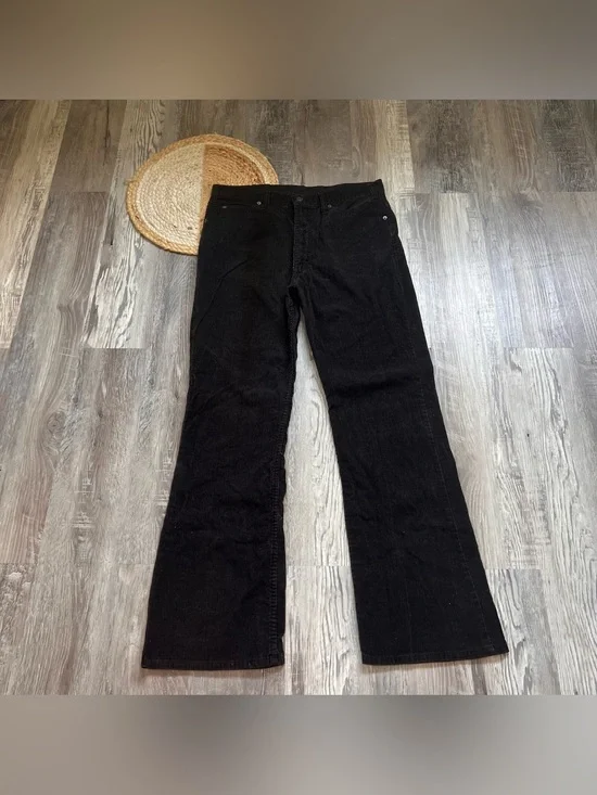 LEVI'S Vtg Sta-prest White Tab Black Corduroy Mens Pants