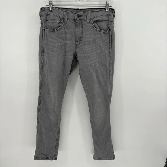 Levi's 511 Men Jeans Slim Straight Fit Stretch Jeans Gray Denim 30X30 Fits 30X29