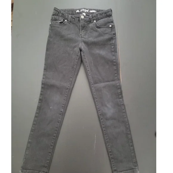 Cat & Jack Kids Girls Size 16 Black Skinny Jeans Ultimate Stretch Denim Pants