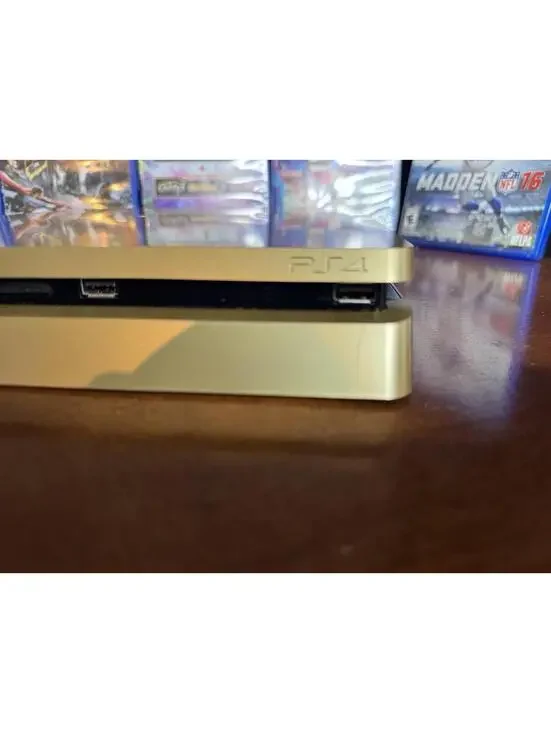 Sony PlayStation 4 PS4 Slim 1TB Gold Console CUH-2015B w/ 2 Gold Controllers